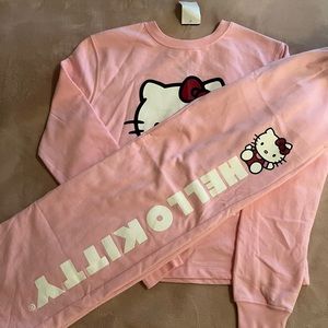 Hello Kitty flannel lounge/pj’s 2 piece set TOP SIZE SMALL BOTTOMS XS